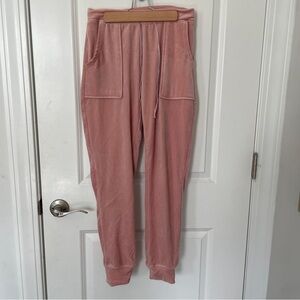 Pink velour sweatpants!!